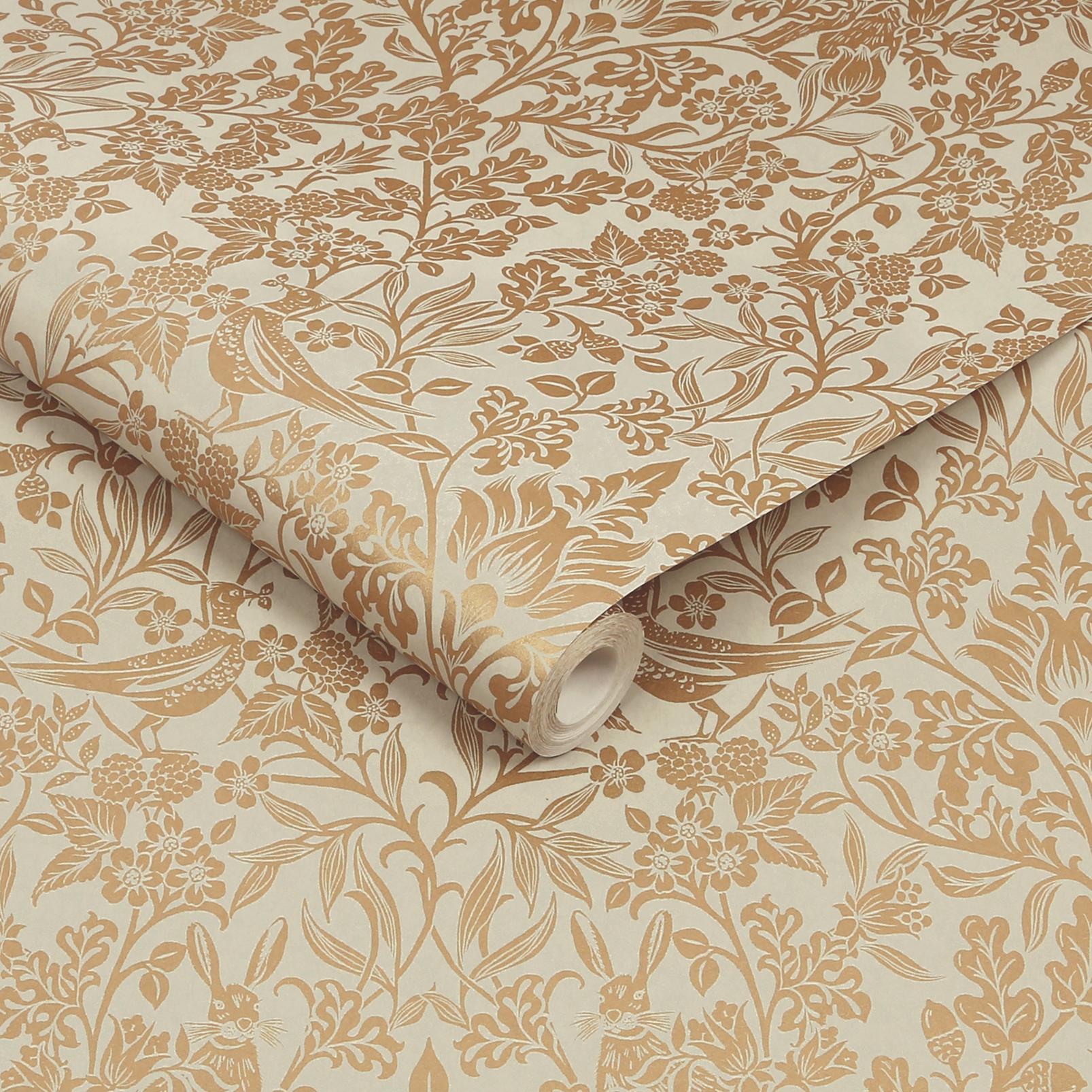 Hartley Damask Neutral Wallpaper