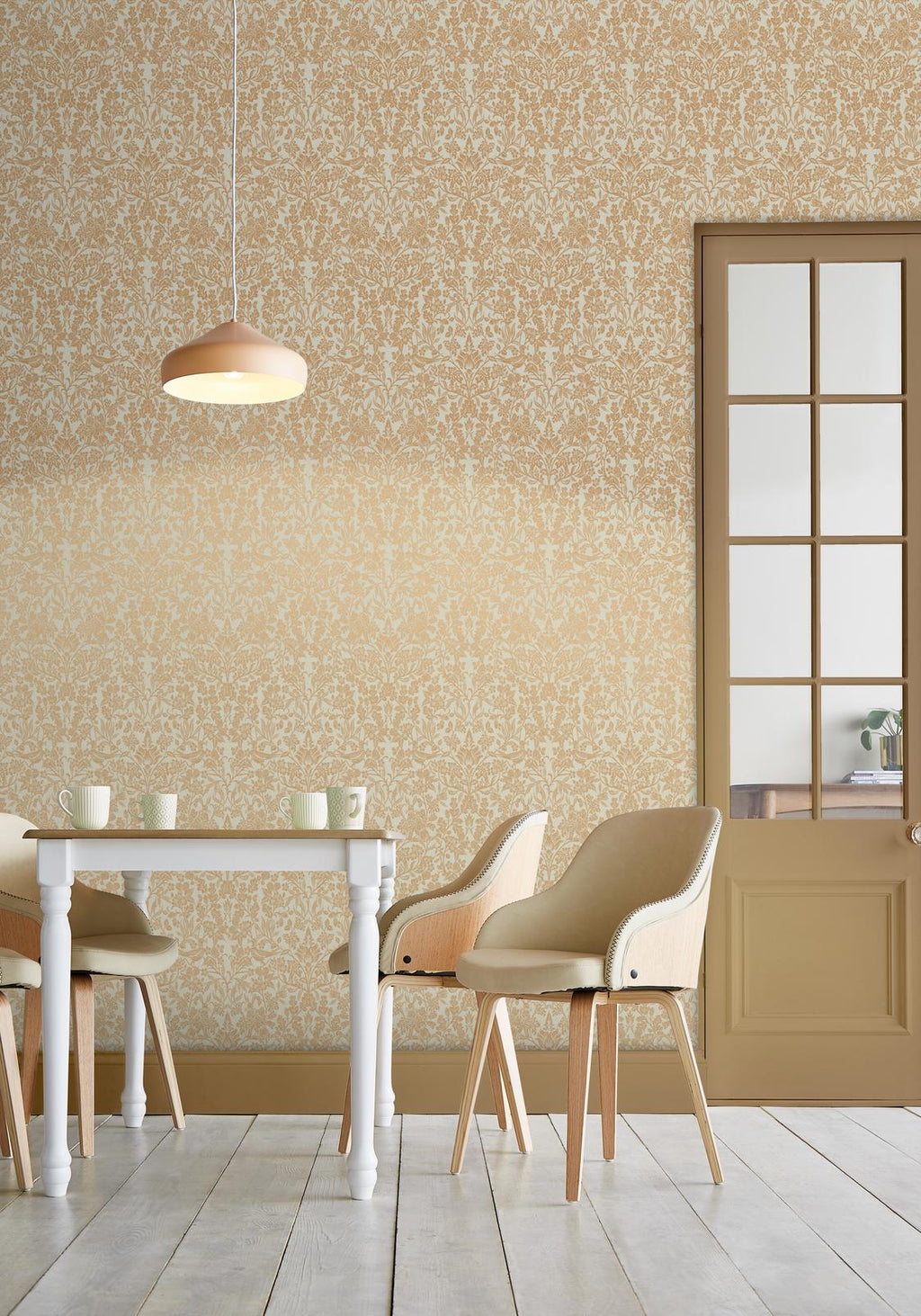 Hartley Damask Neutral Wallpaper