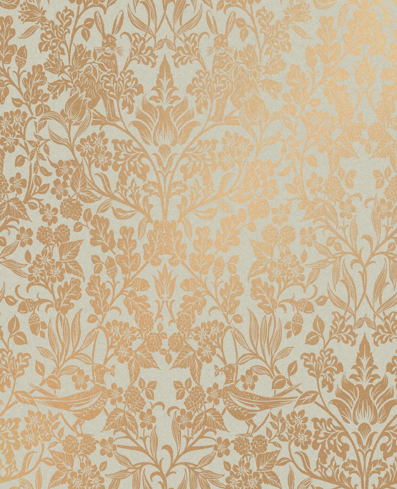 Hartley Damask Neutral Wallpaper