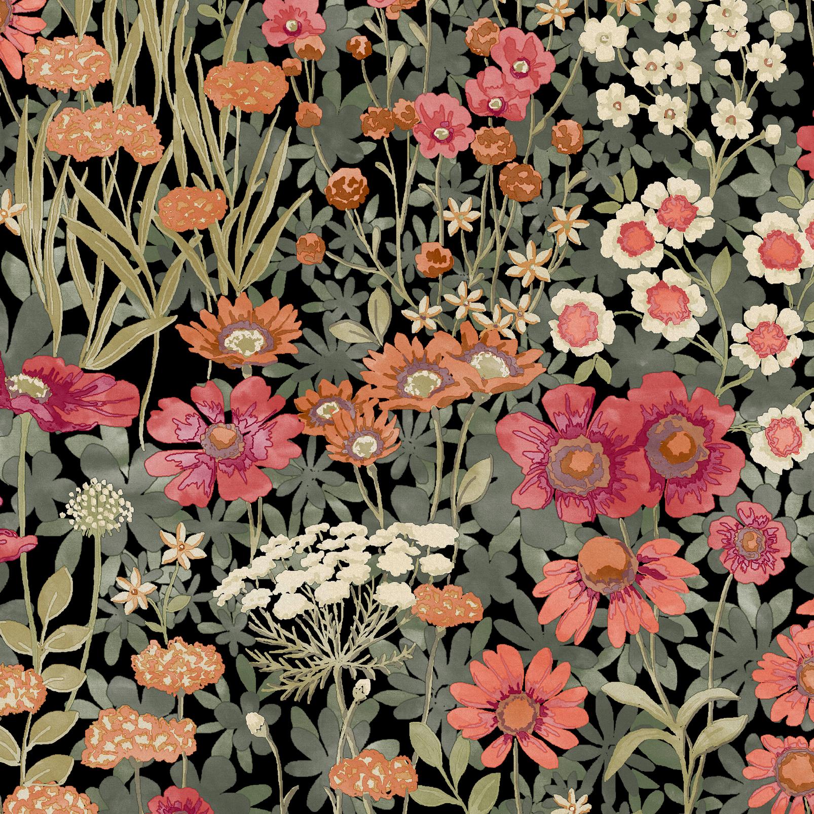 Wallflower Night Garden Wallpaper