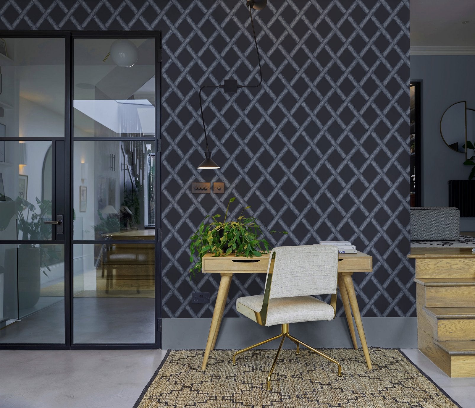 Greenskeeper Geo Navy Wallpaper