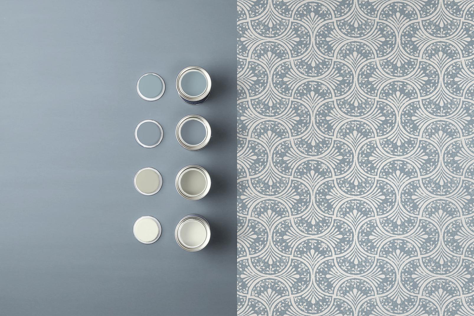 Hopwood Cottage Duck Egg Wallpaper