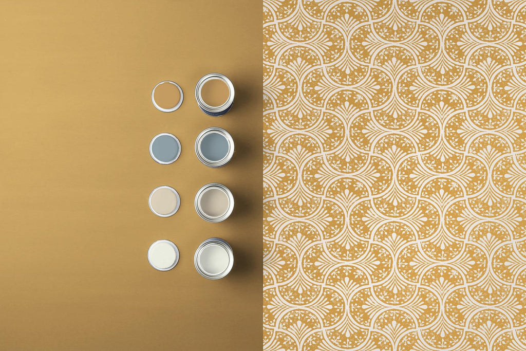 Hopwood Cottage Ochre Wallpaper