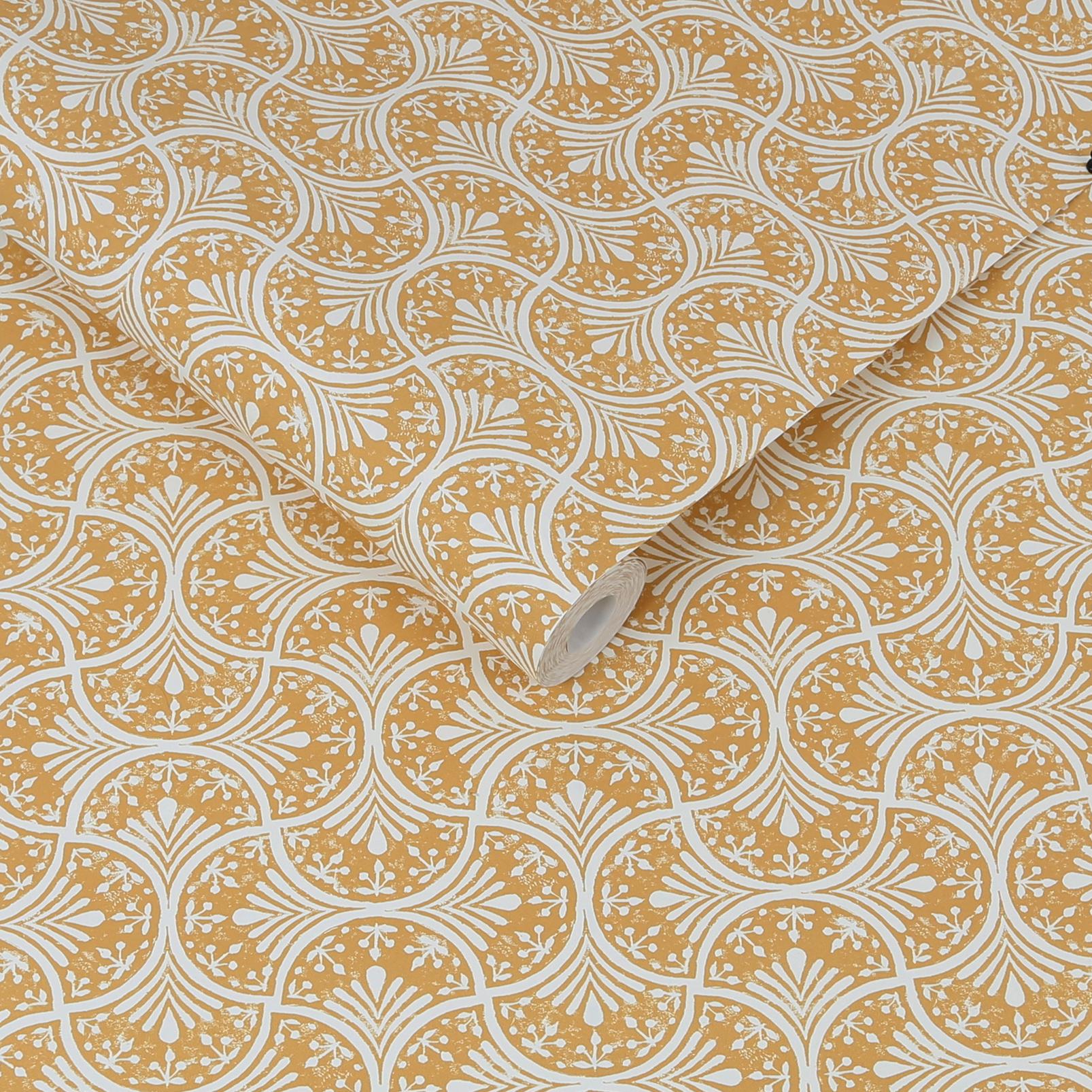 Hopwood Cottage Ochre Wallpaper