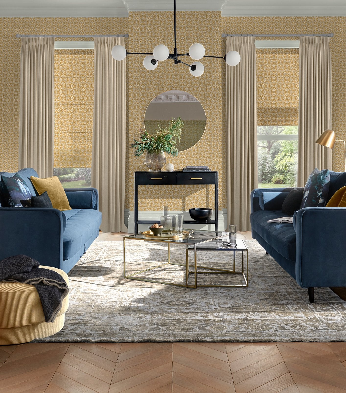 Hopwood Cottage Ochre Wallpaper
