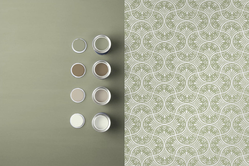 Hopwood Cottage Sage Wallpaper