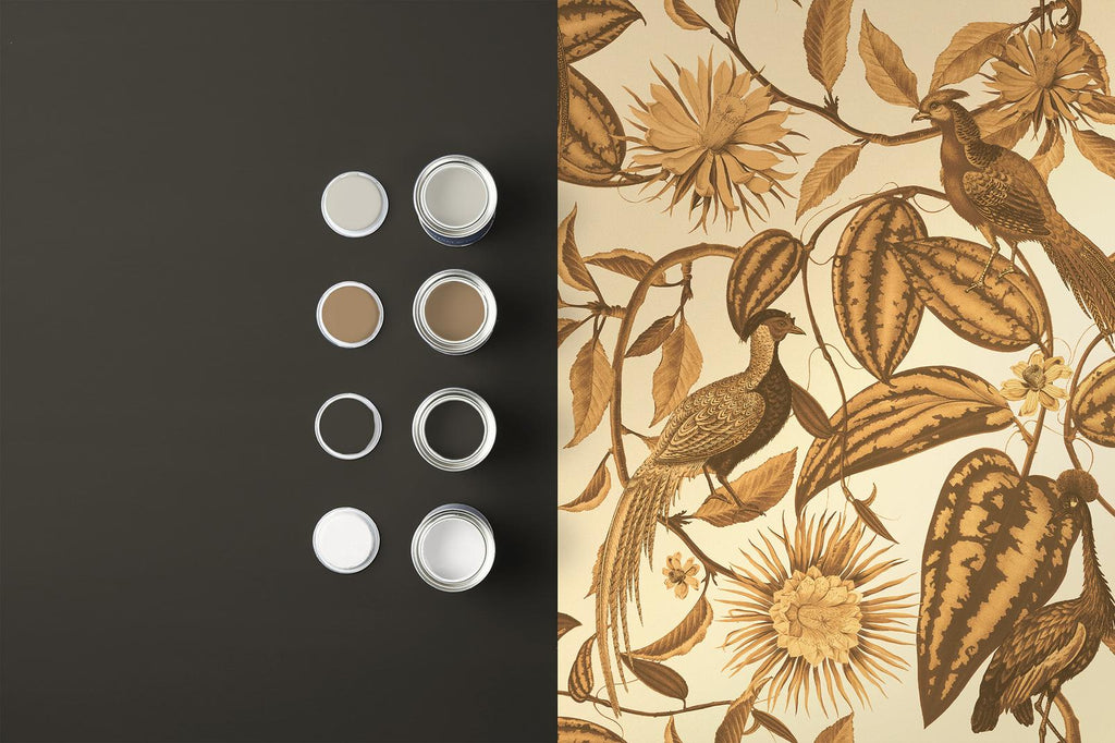 Amherst's Garden Bronze Wallpaper