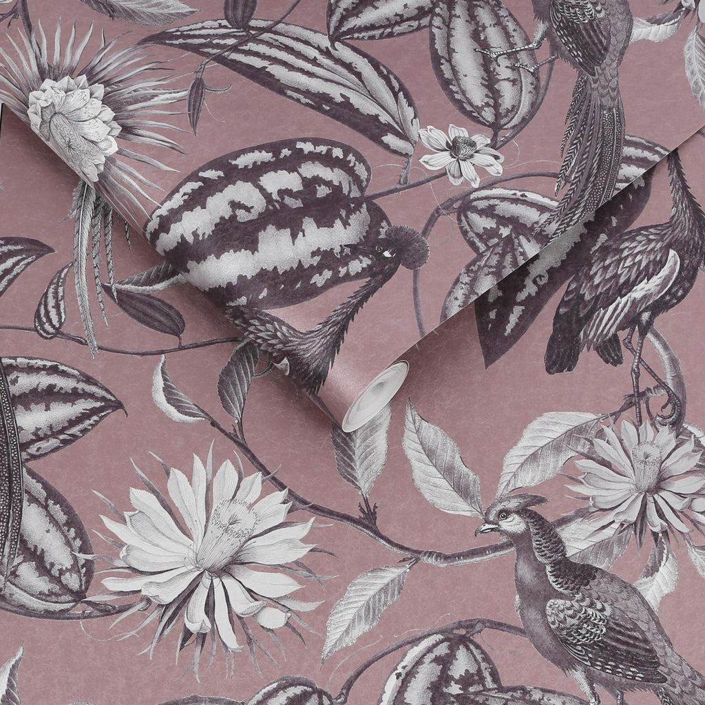 Amherst's Garden Mulberry Wallpaper