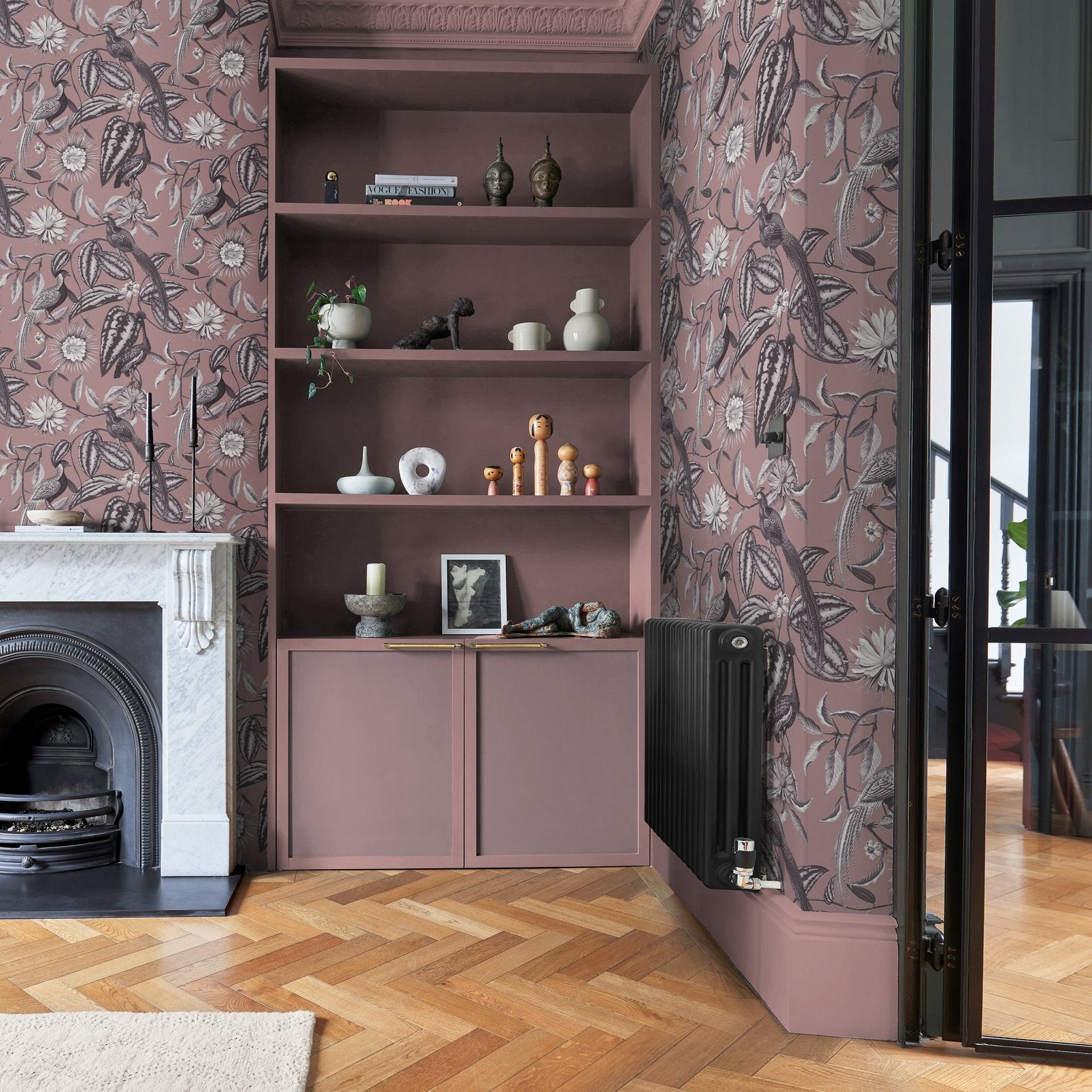 Amherst's Garden Mulberry Wallpaper