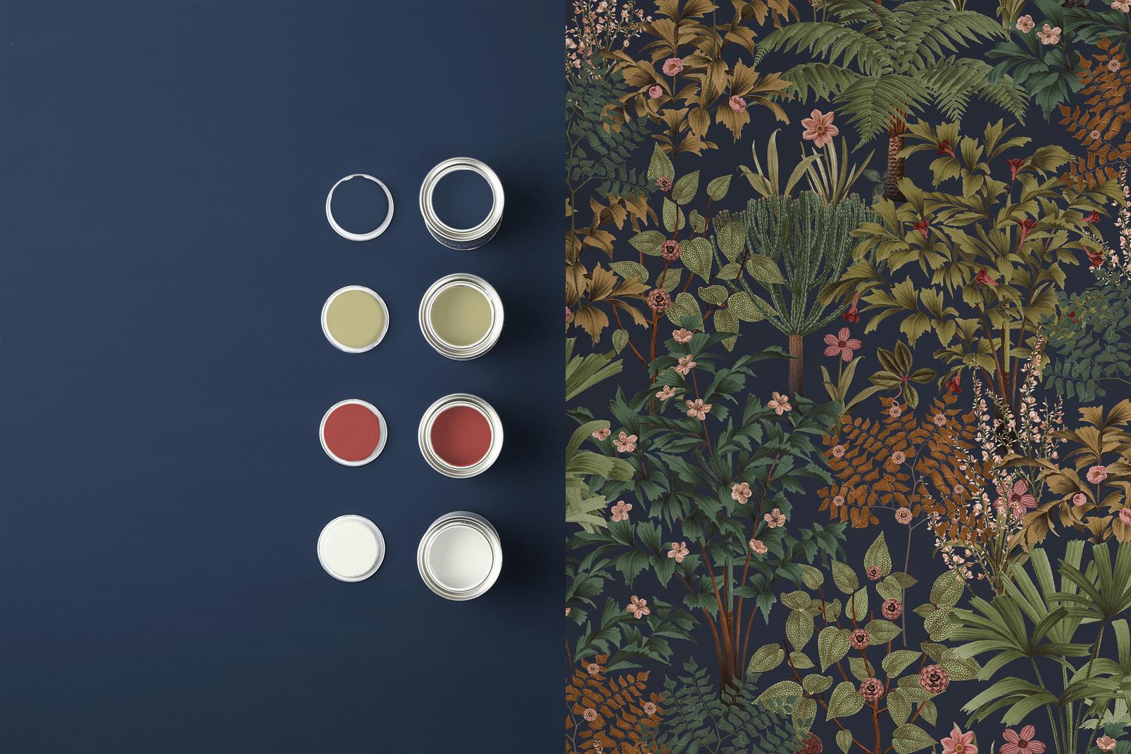 Jardin Botanico Navy Wallpaper