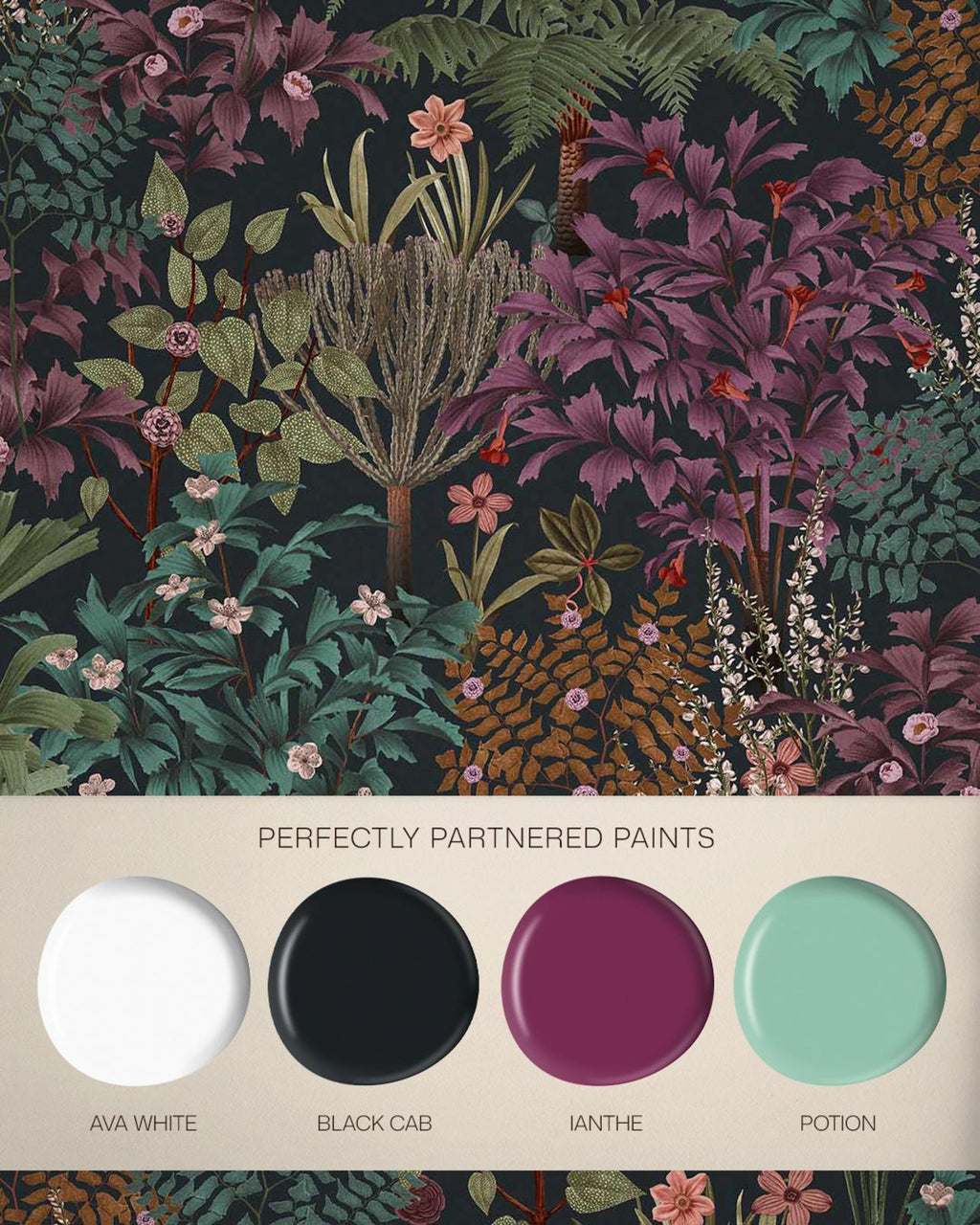 Jardin Botanico Black Wallpaper