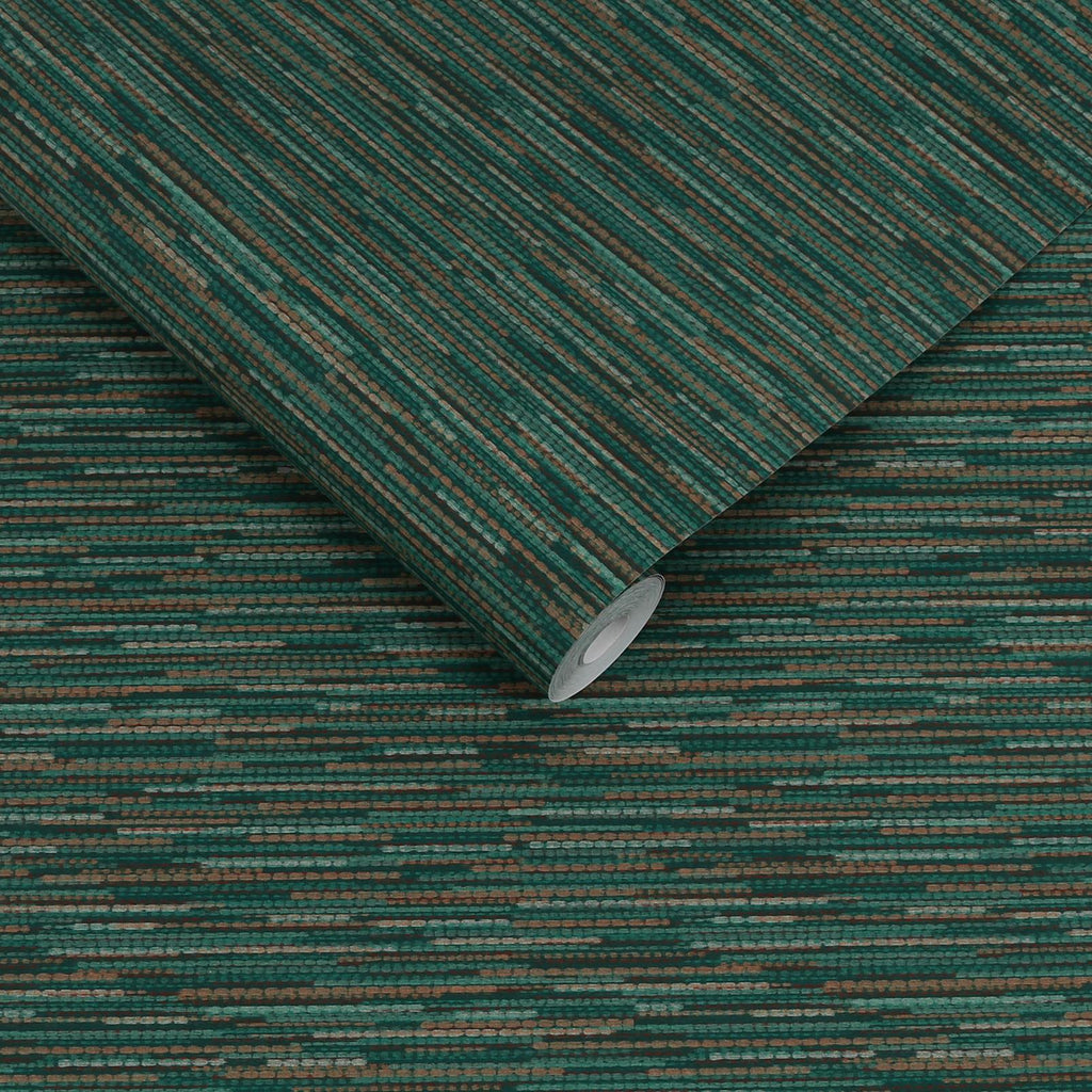 Empress Grasscloth Teal Wallpaper