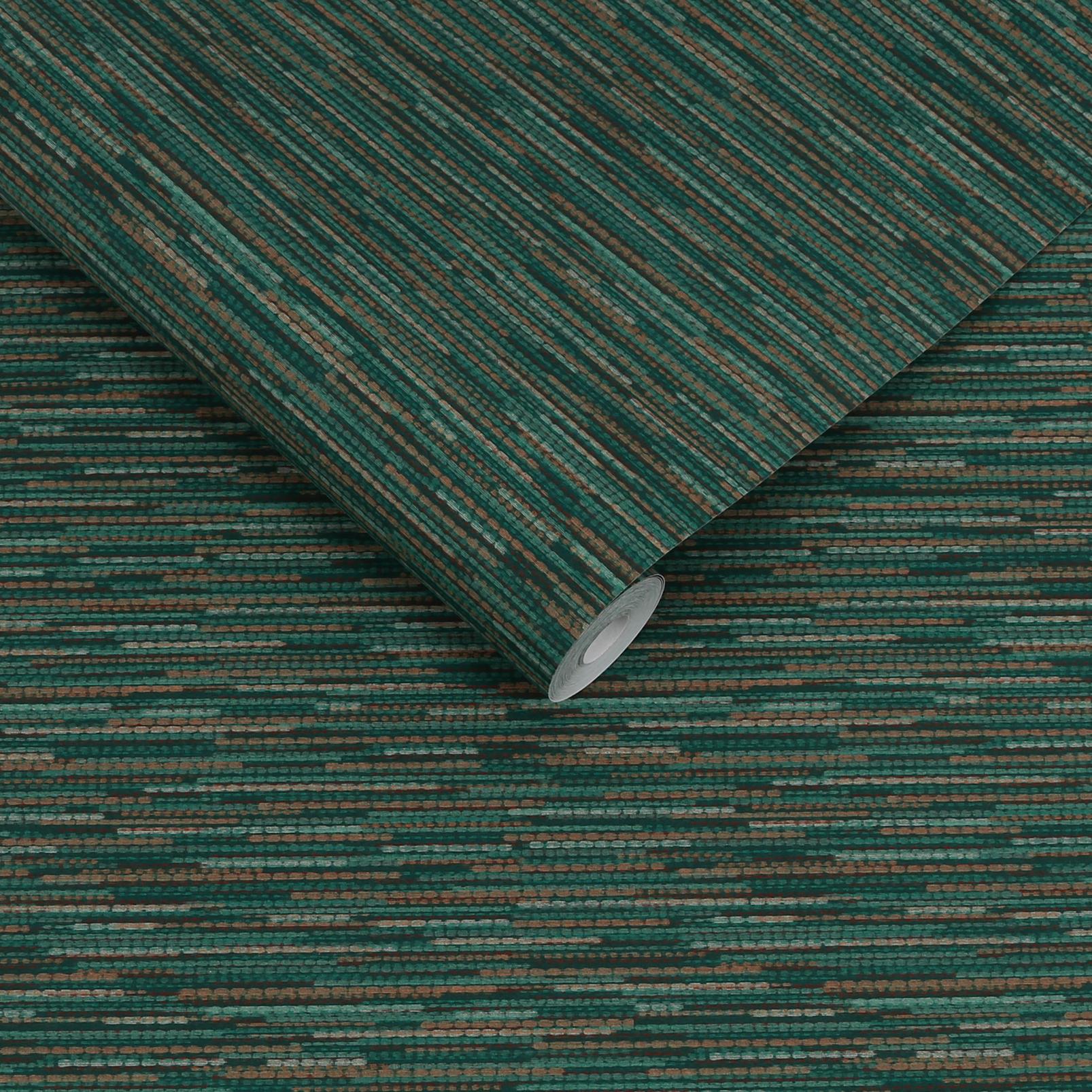 Empress Grasscloth Teal Wallpaper
