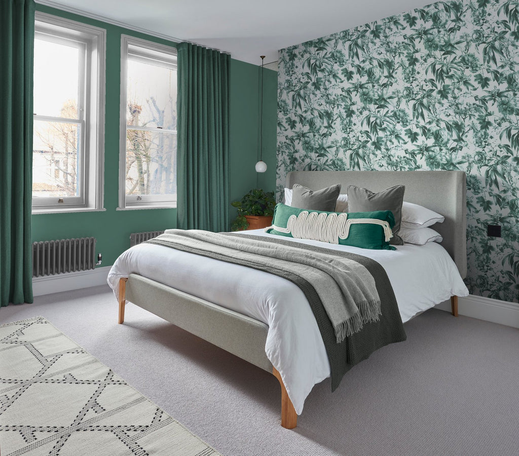 Arcane Garden Verdigris Wallpaper