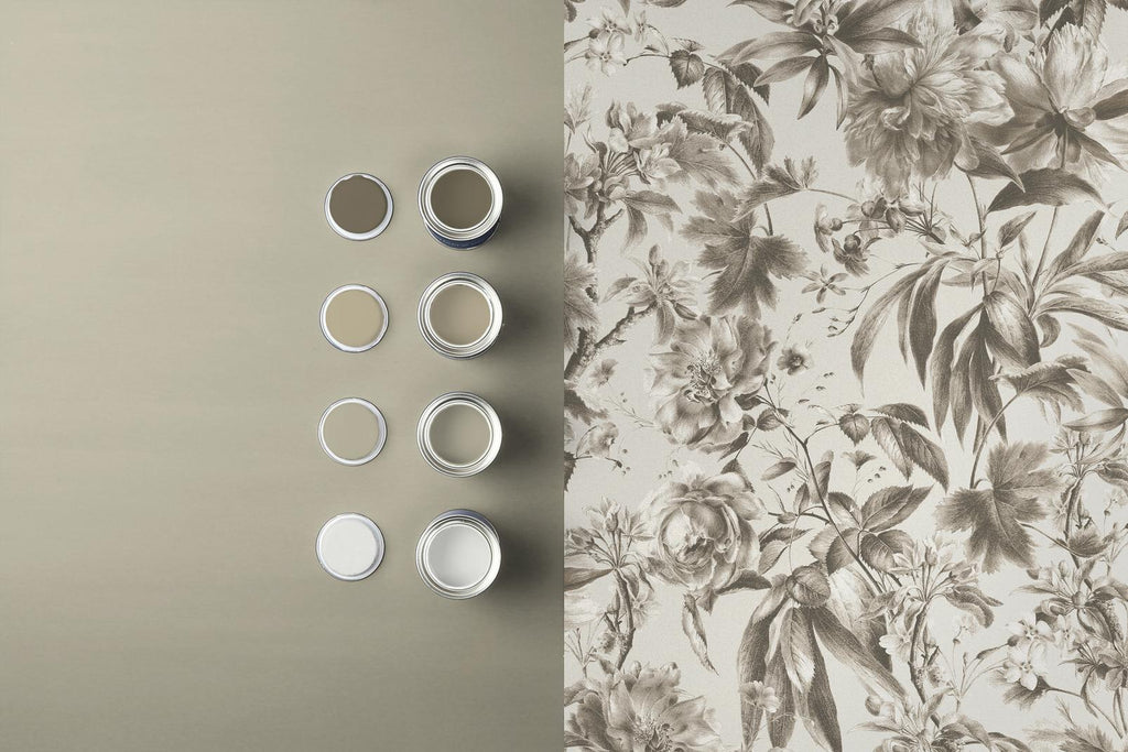 Arcane Garden Silver Wallpaper