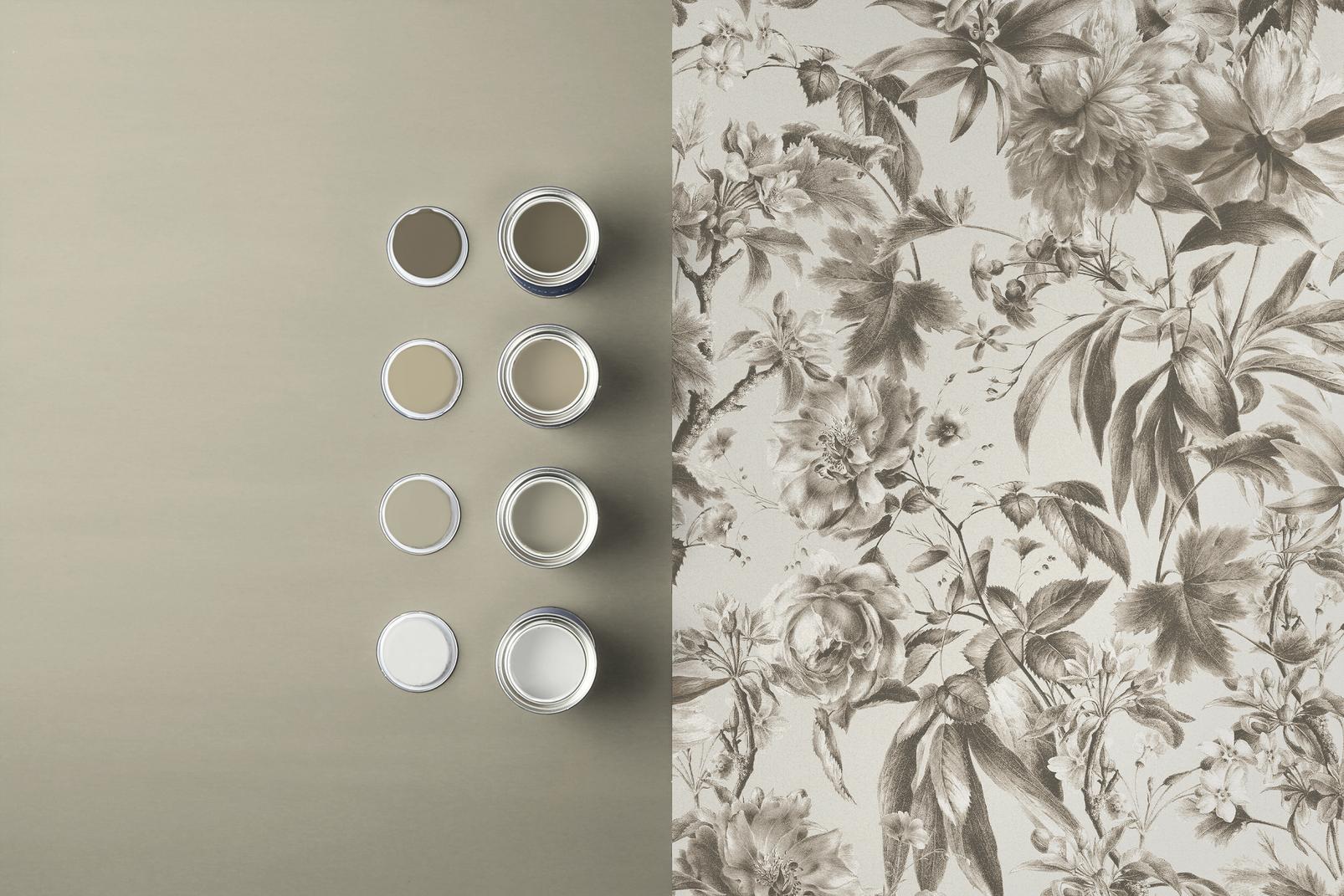 Arcane Garden Silver Wallpaper