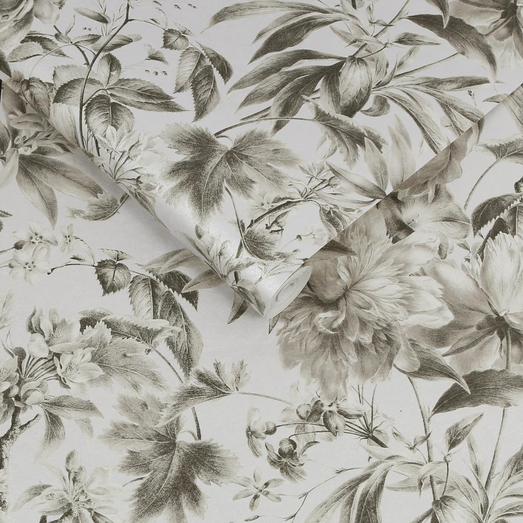 Arcane Garden Silver Wallpaper