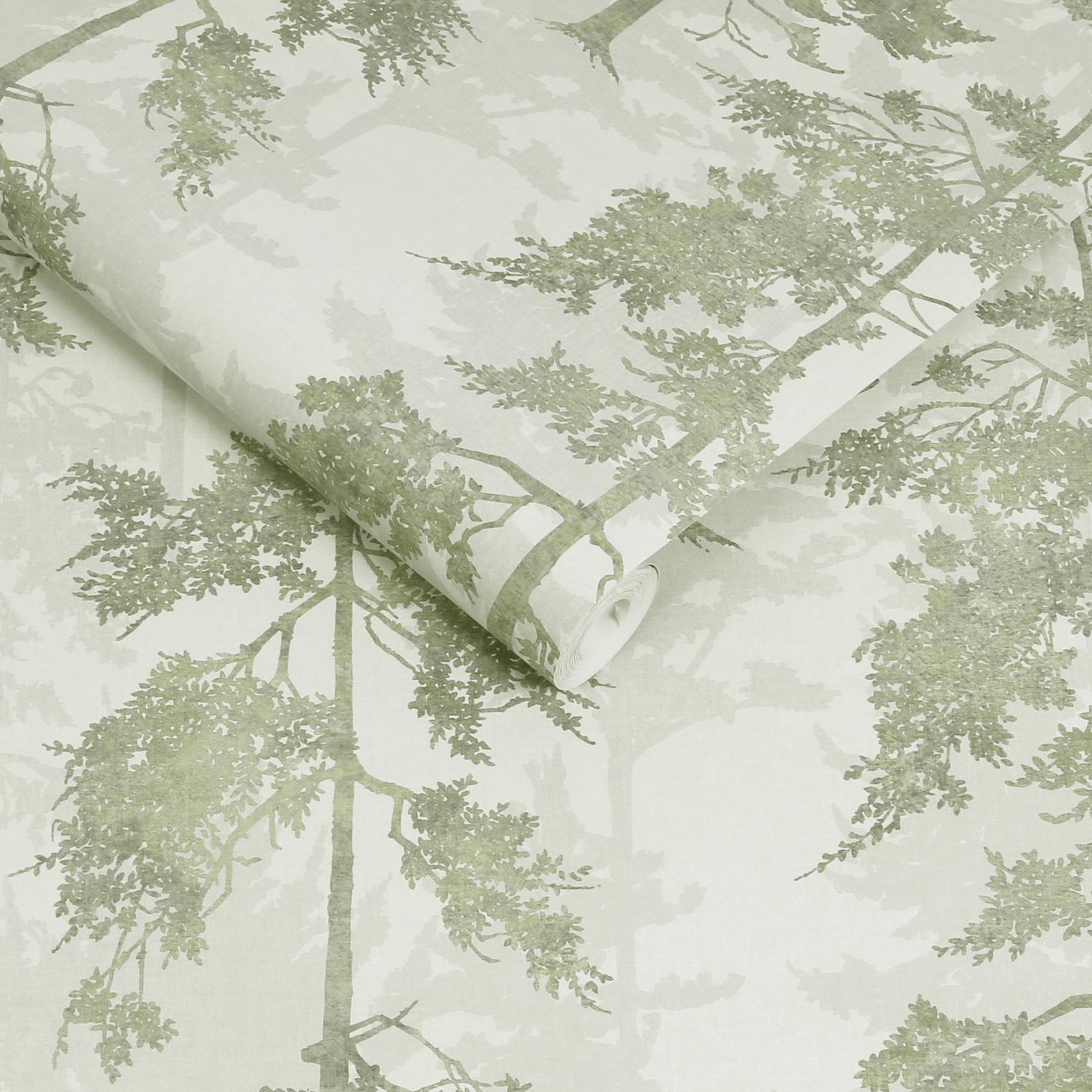 Norse Forest Green Wallpaper