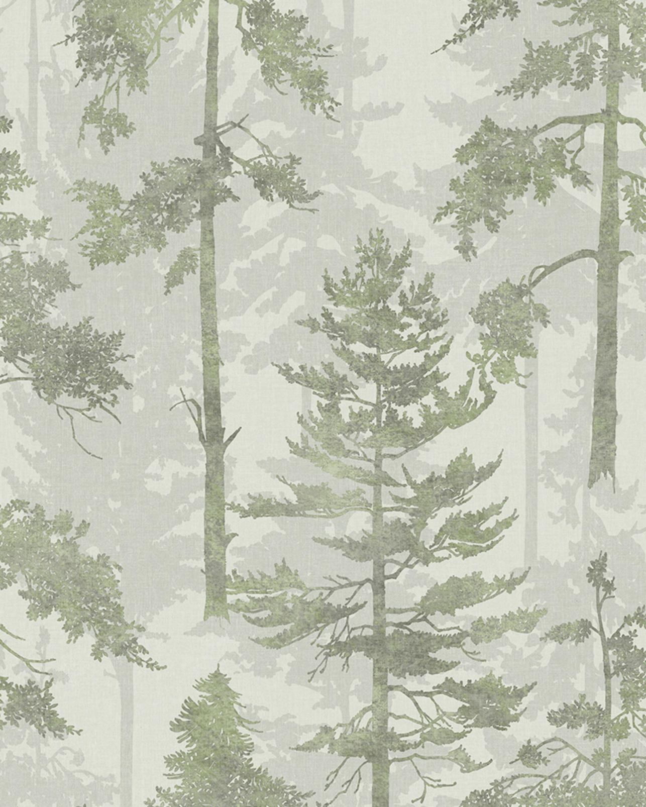 Norse Forest Green Wallpaper