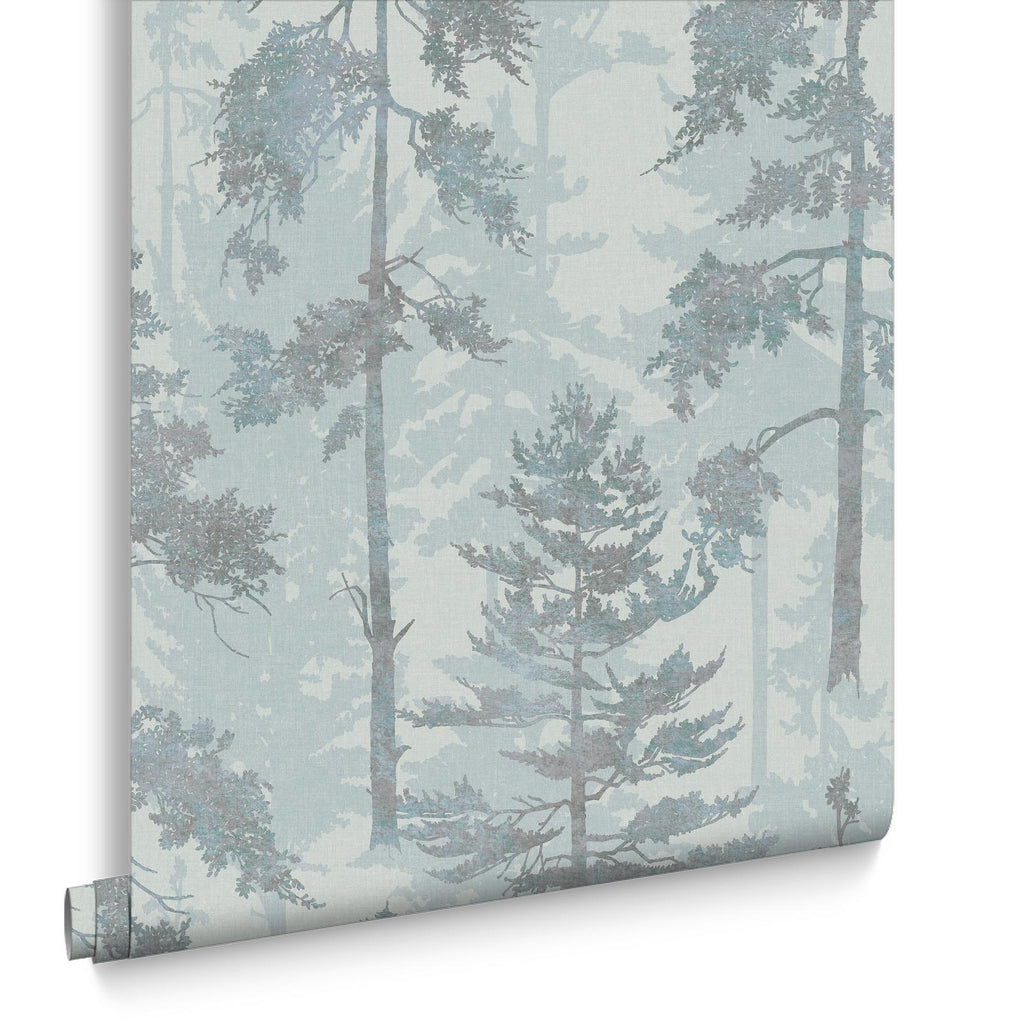 Norse Forest Blue Wallpaper