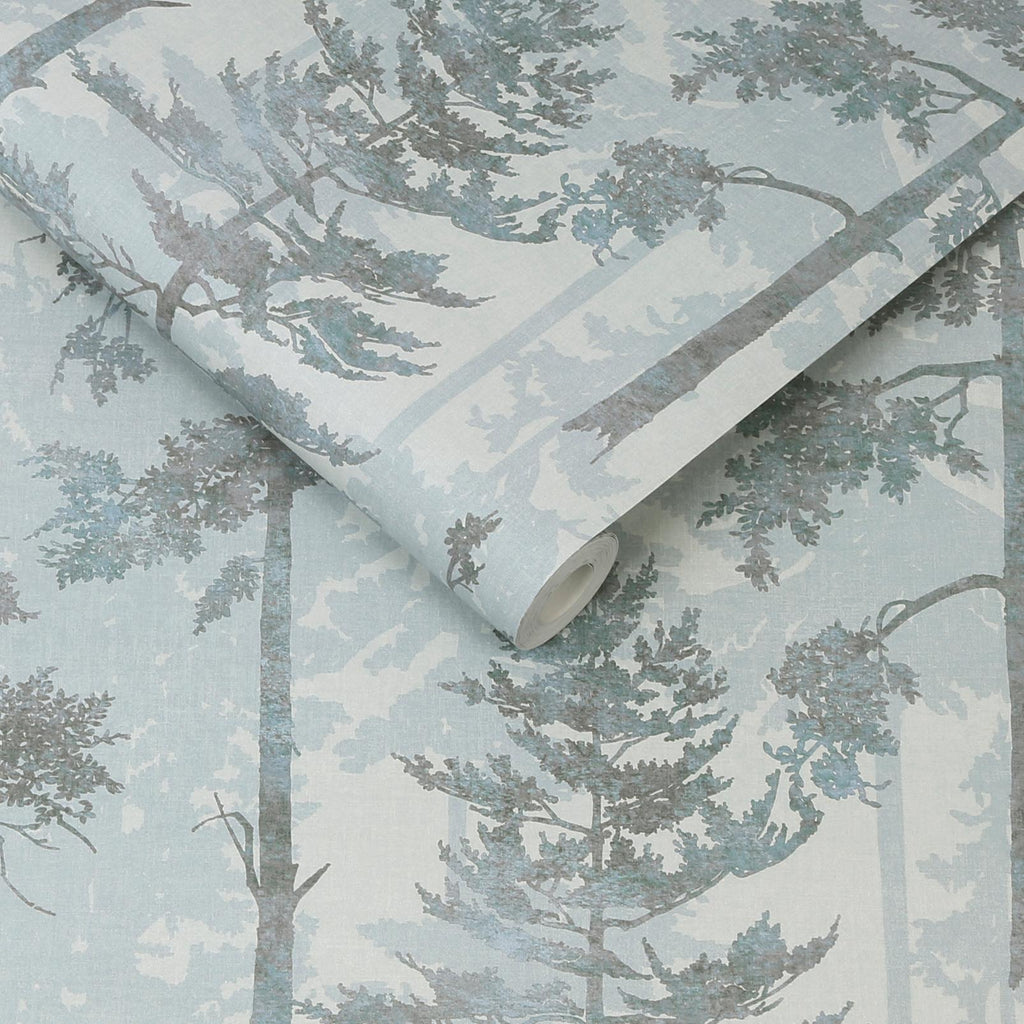Norse Forest Blue Wallpaper