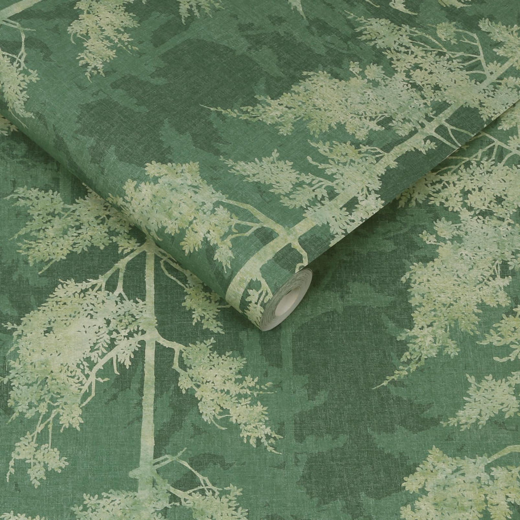 Norse Forest Emerald Wallpaper