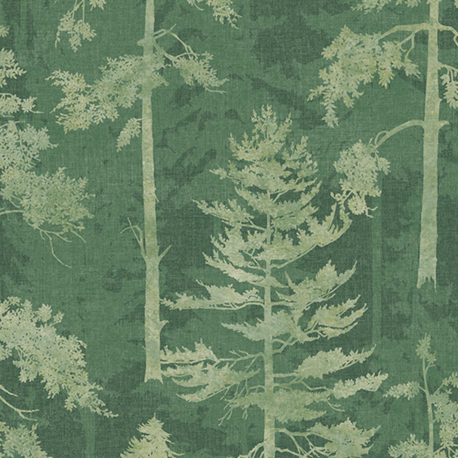 Norse Forest Emerald Wallpaper