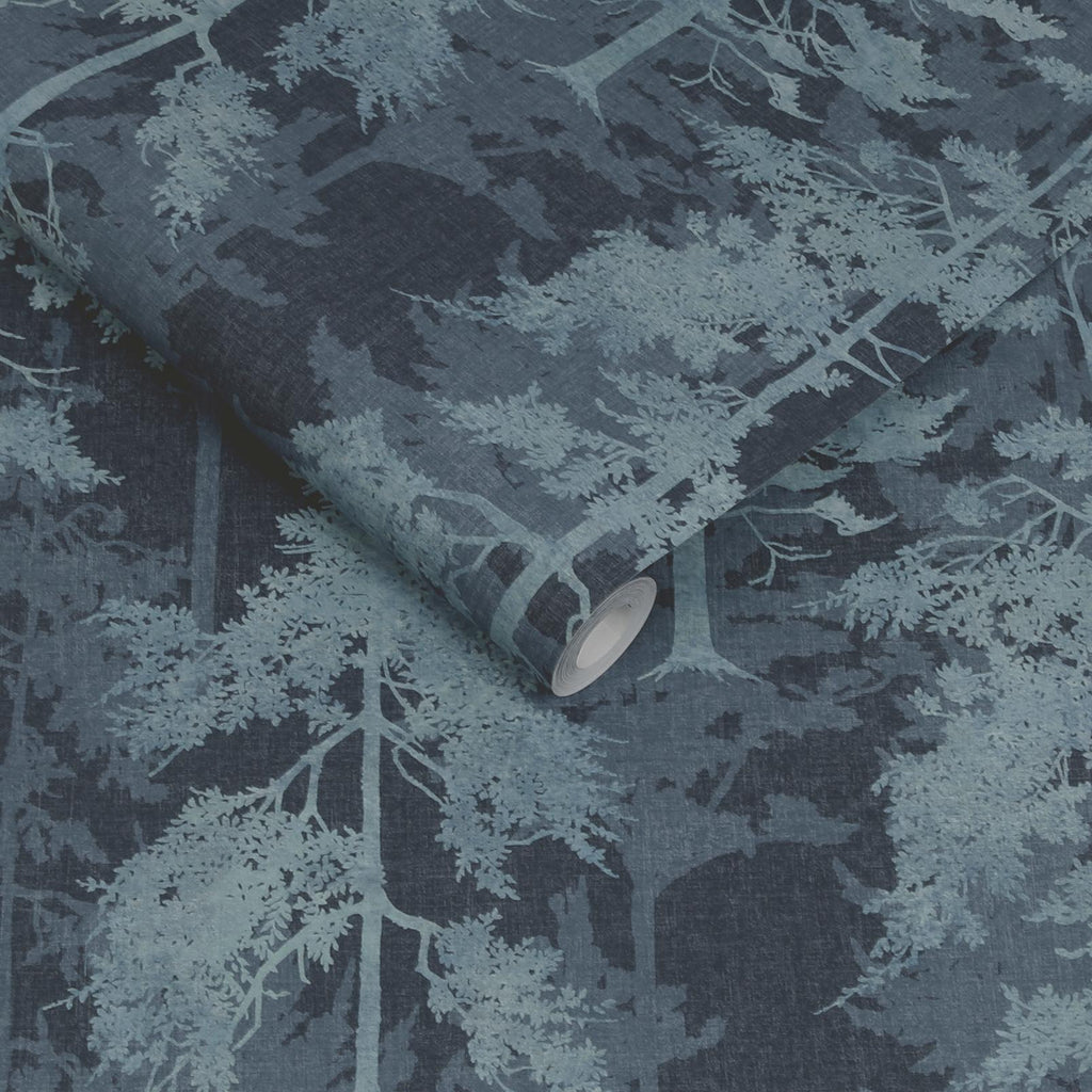 Norse Forest Navy Wallpaper