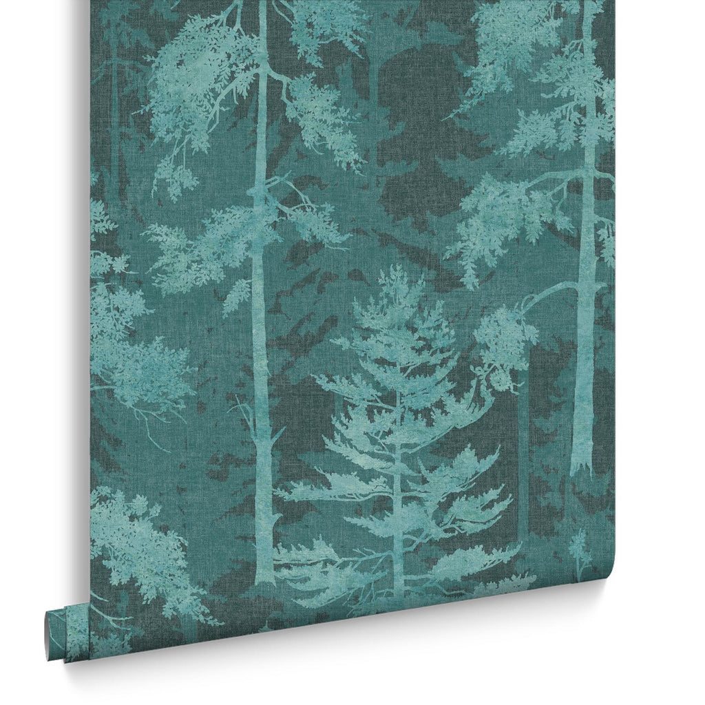 Norse Forest Teal Wallpaper
