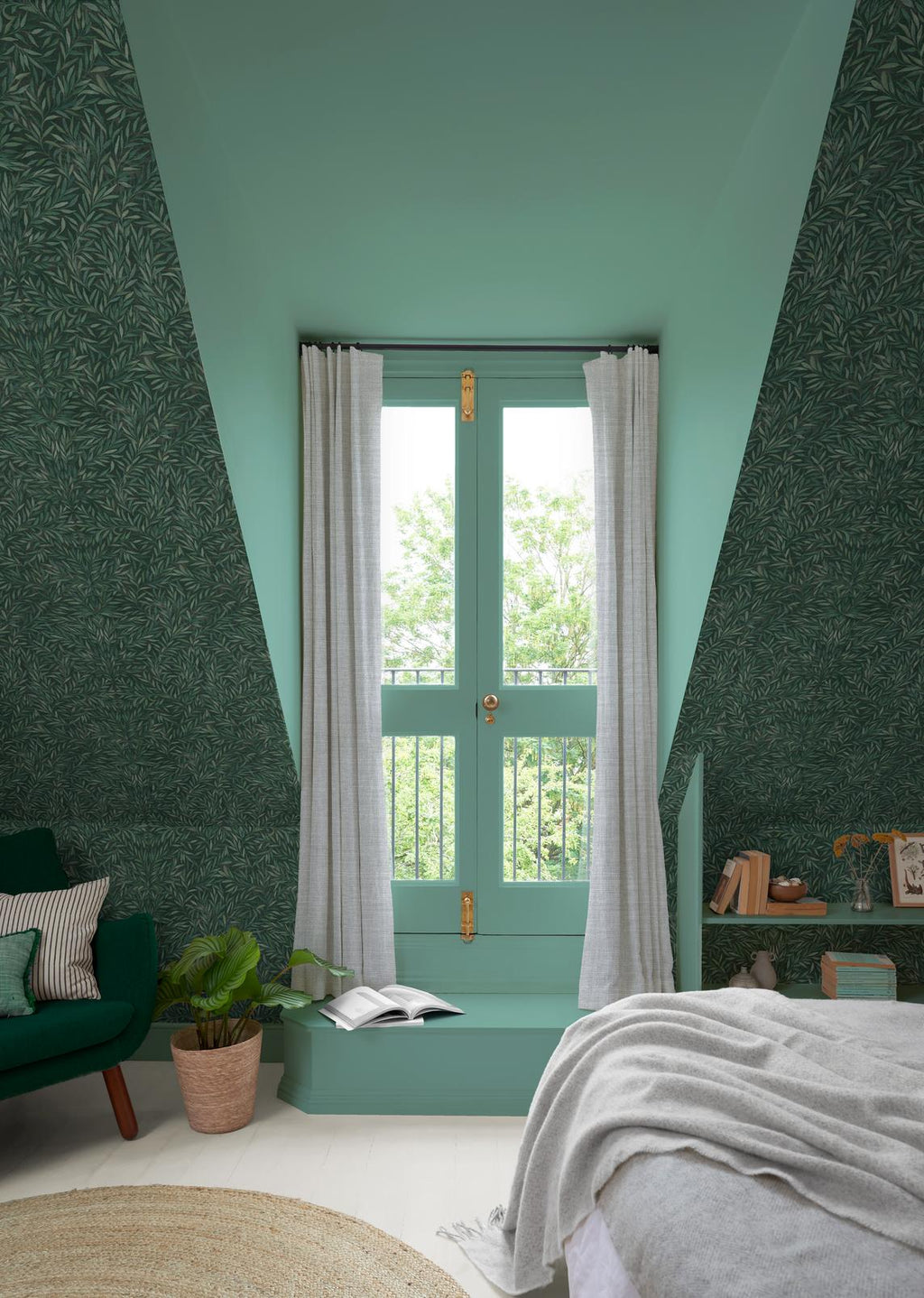 Salix Leaves Green Wallpaper