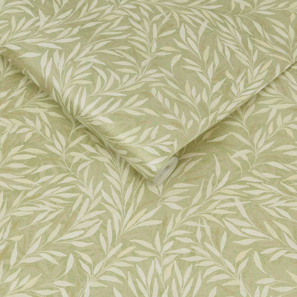 Salix Leaves Sage Wallpaper