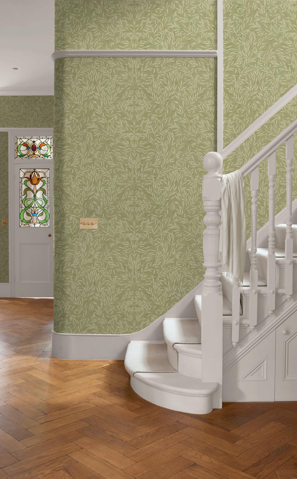 Salix Leaves Sage Wallpaper