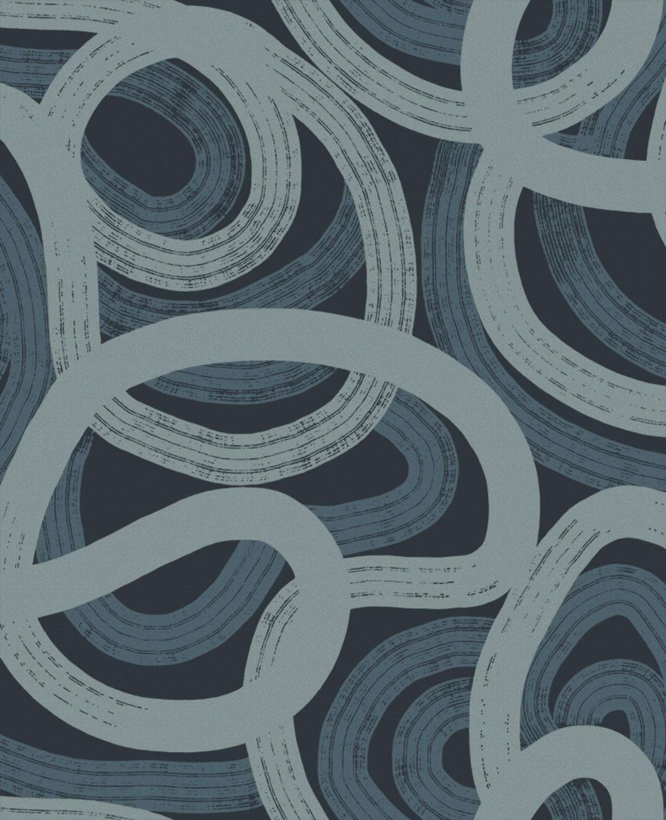 Ambire Navy Wallpaper