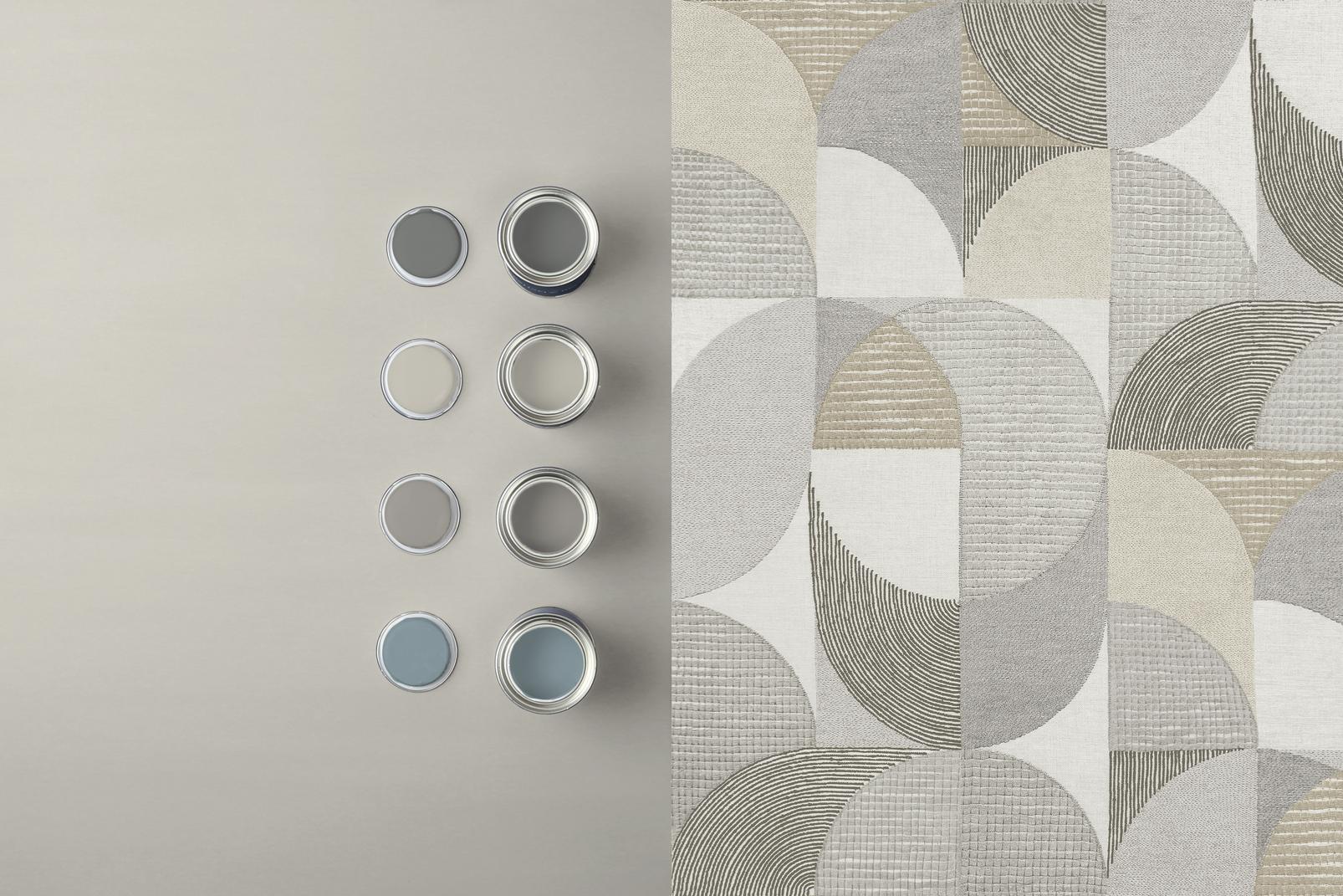 Stitch Craze Taupe Wallpaper