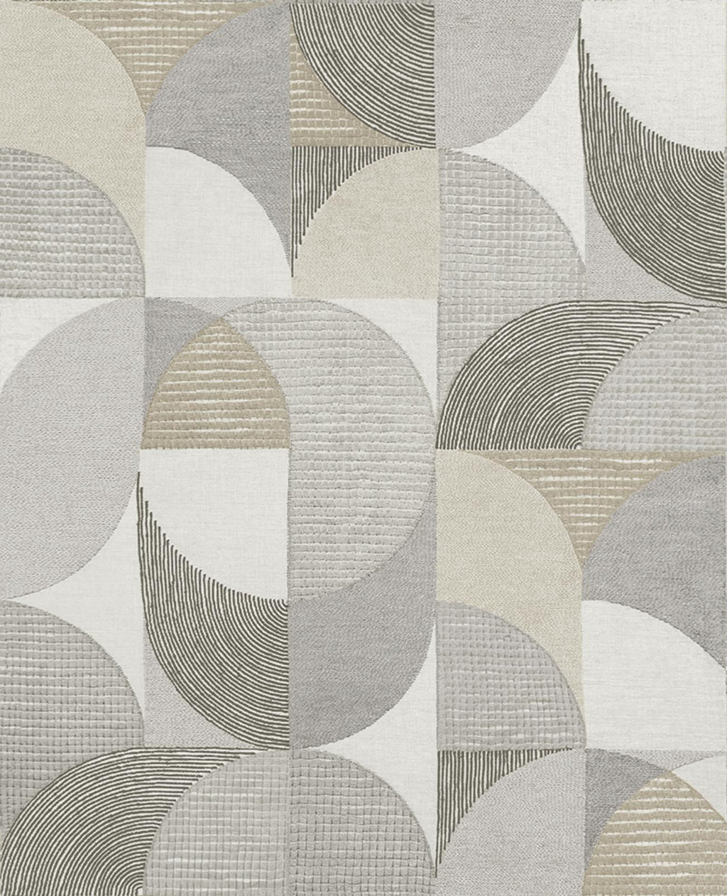 Stitch Craze Taupe Wallpaper