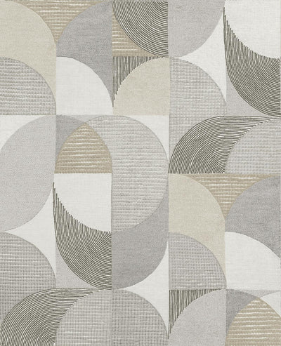 Stitch Craze Taupe Wallpaper