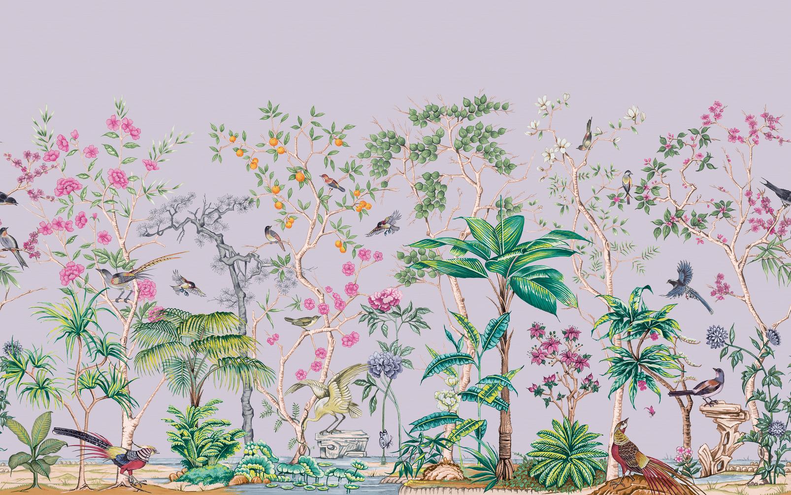Mizuwonomu Tori Mauve Bespoke Mural