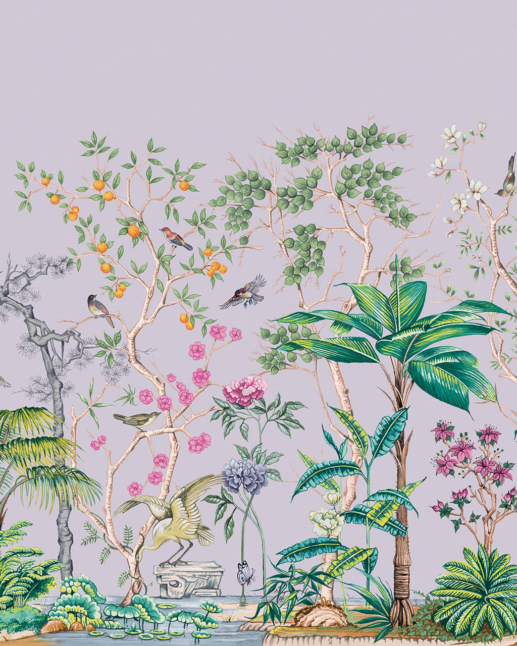Mizuwonomu Tori Mauve Bespoke Mural