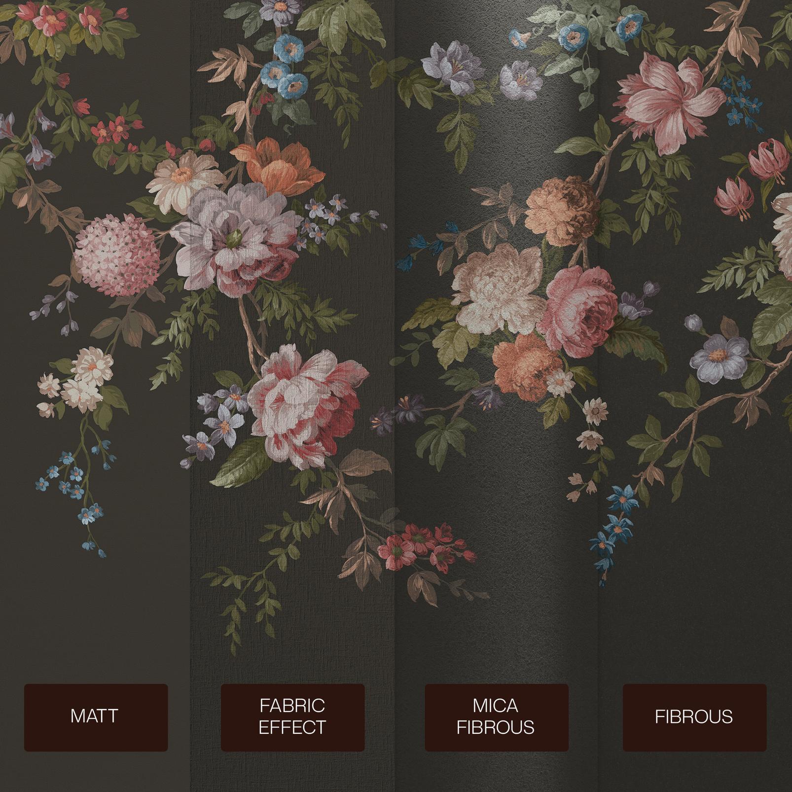 Hague Fleurs Black Bespoke Mural