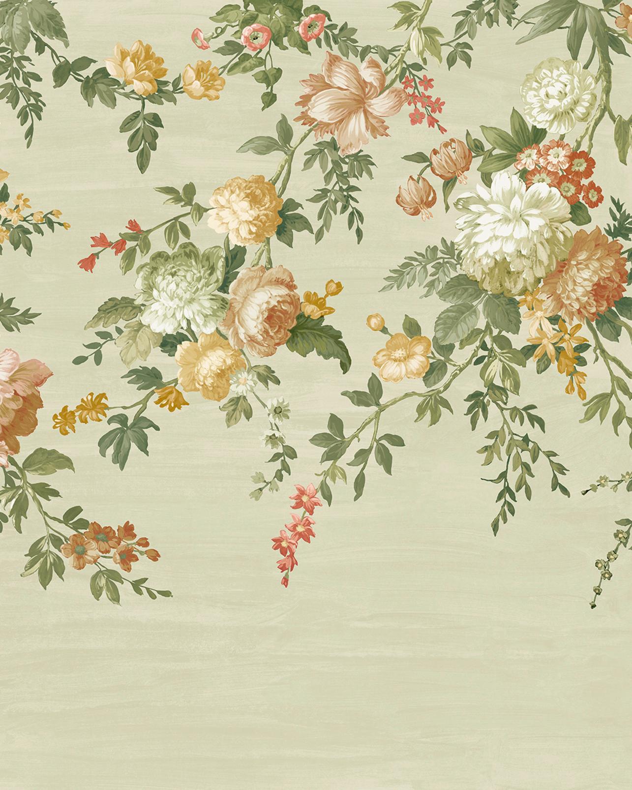 Hague Fleurs Sage Bespoke Mural