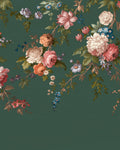 Hague Fleurs Teal Bespoke Mural
