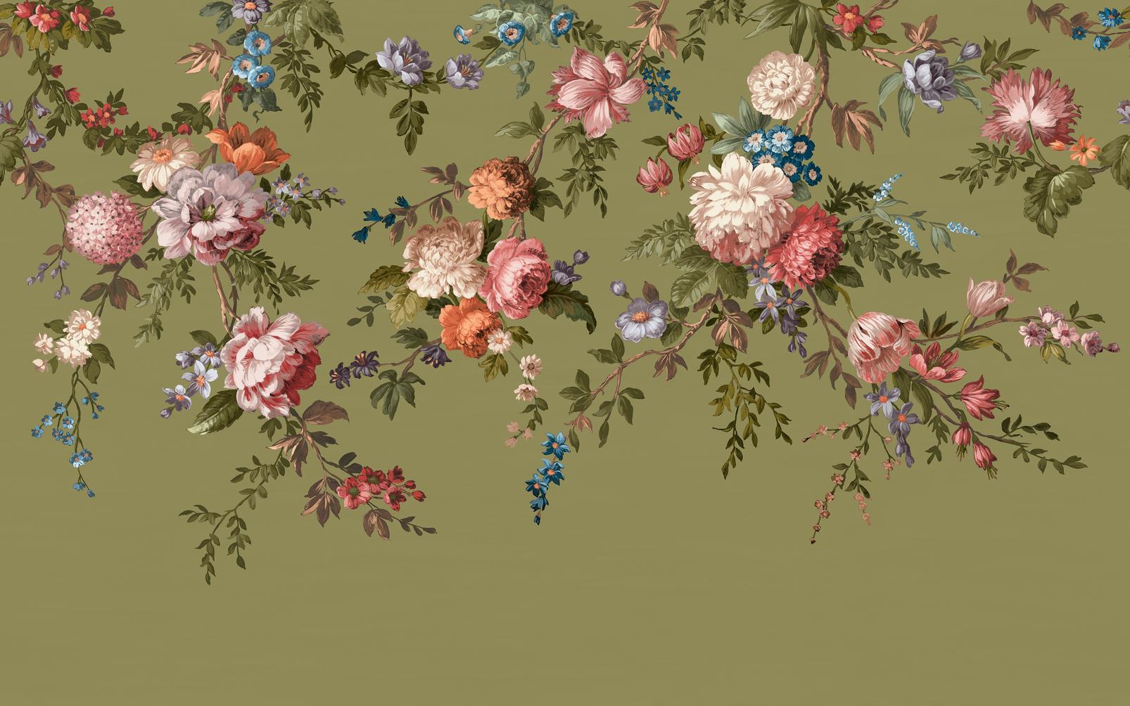 Hague Fleurs Olive Bespoke Mural