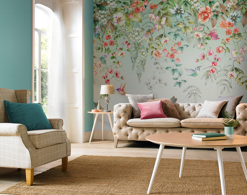 Ethereal Flora Dawn Bespoke Mural