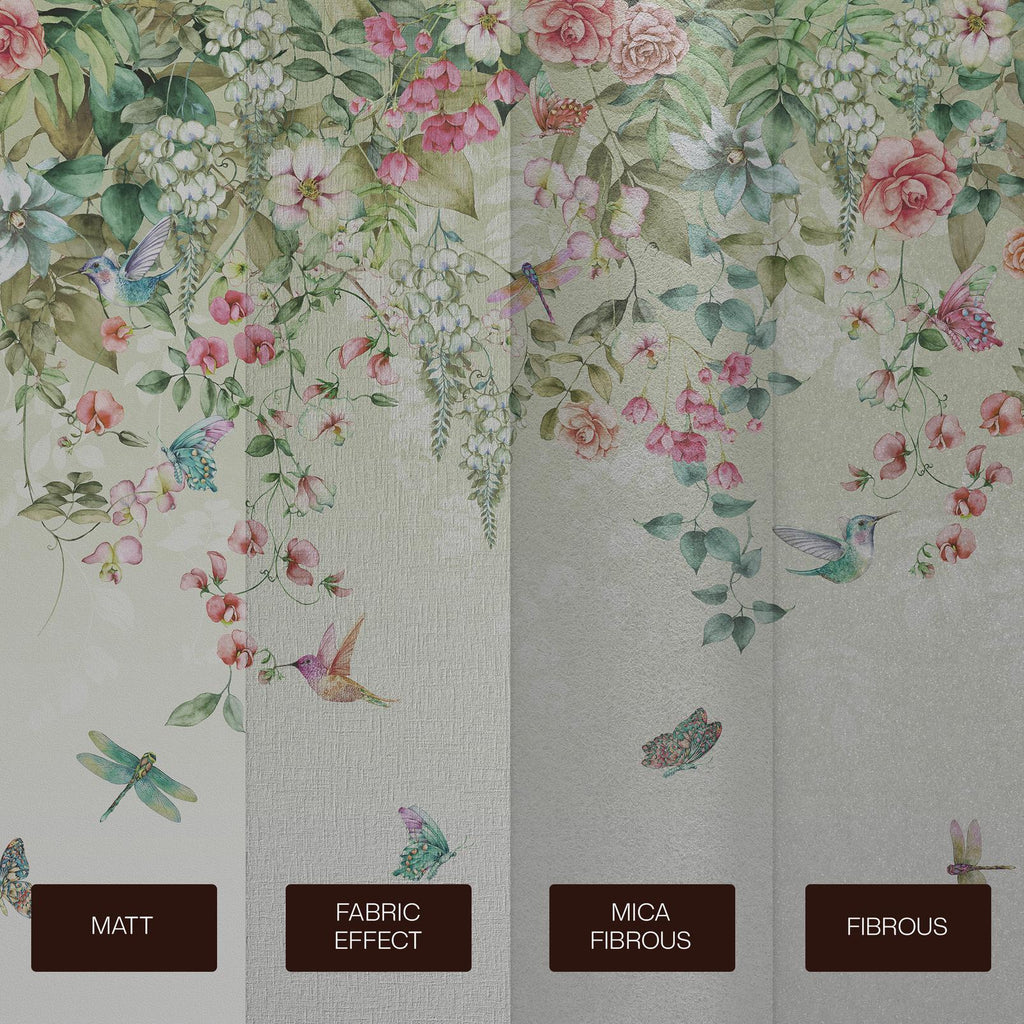 Ethereal Floral Viridis Bespoke Mural