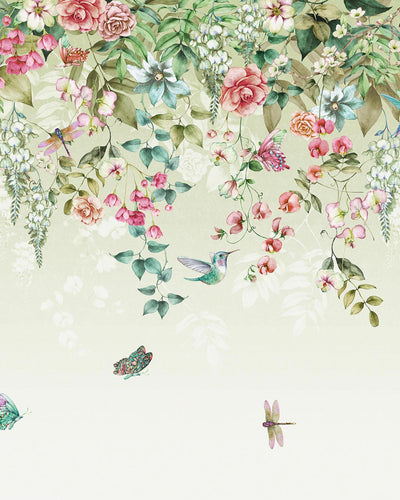 Ethereal Floral Viridis Bespoke Mural