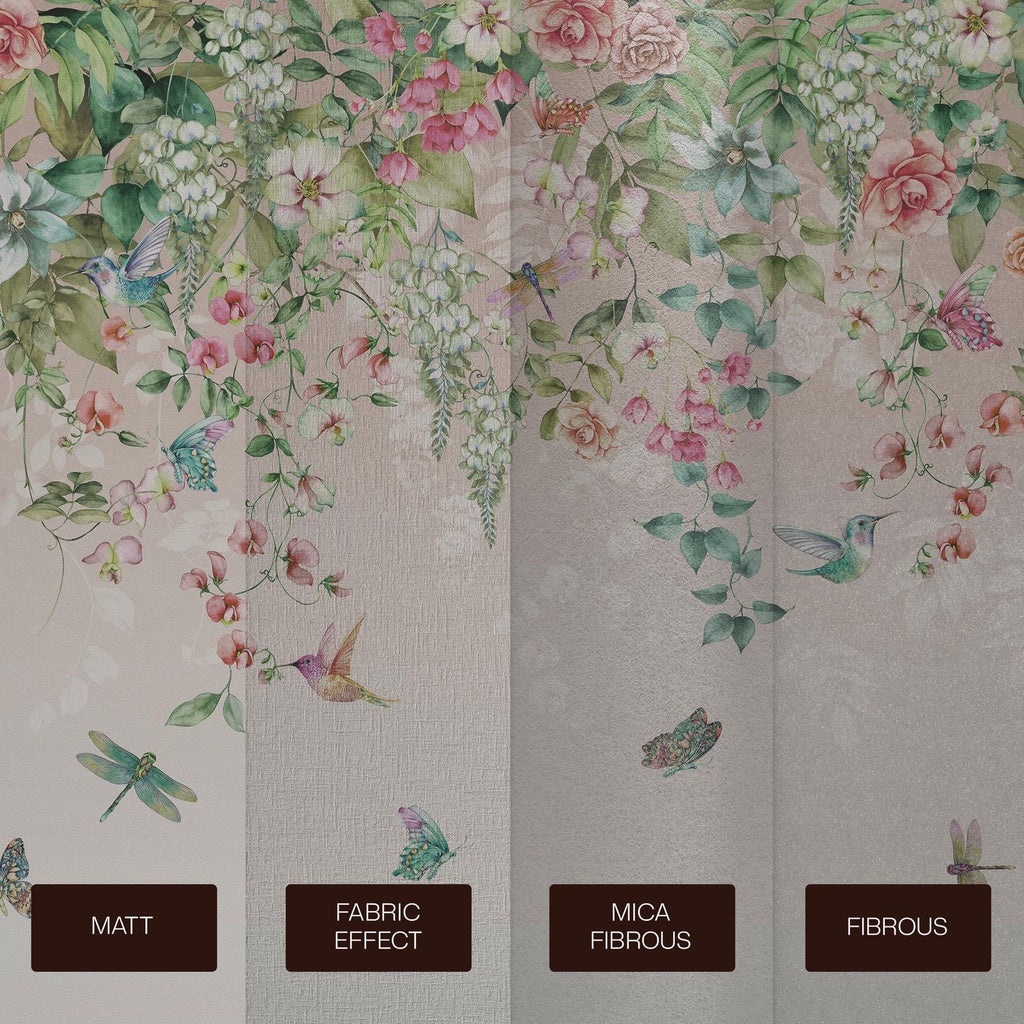 Ethereal Flora Blush Bespoke Mural