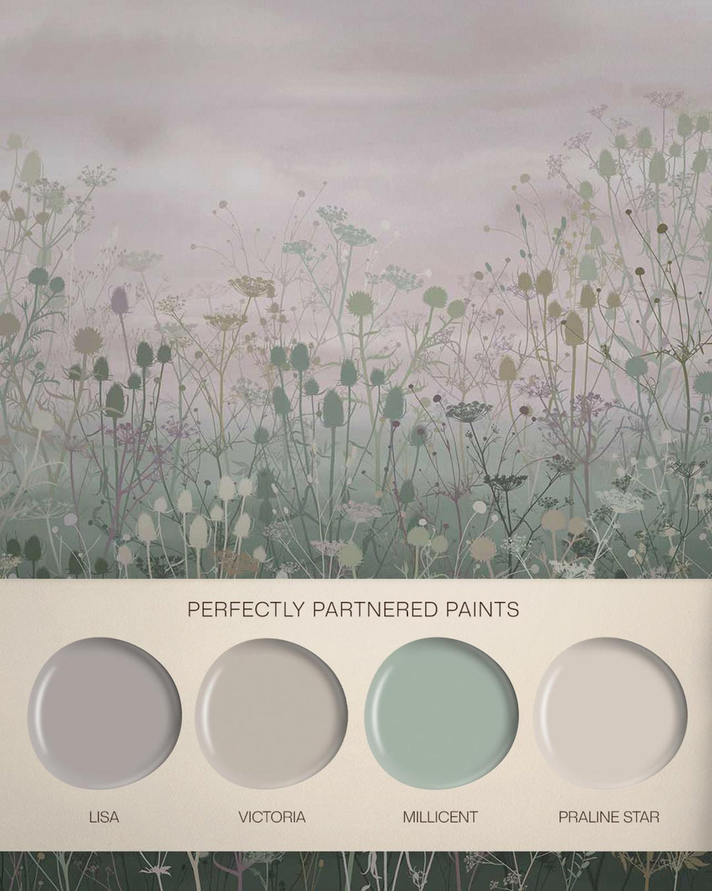 Tania's Garden Heather Bespoke Mural by Clarissa Hulse