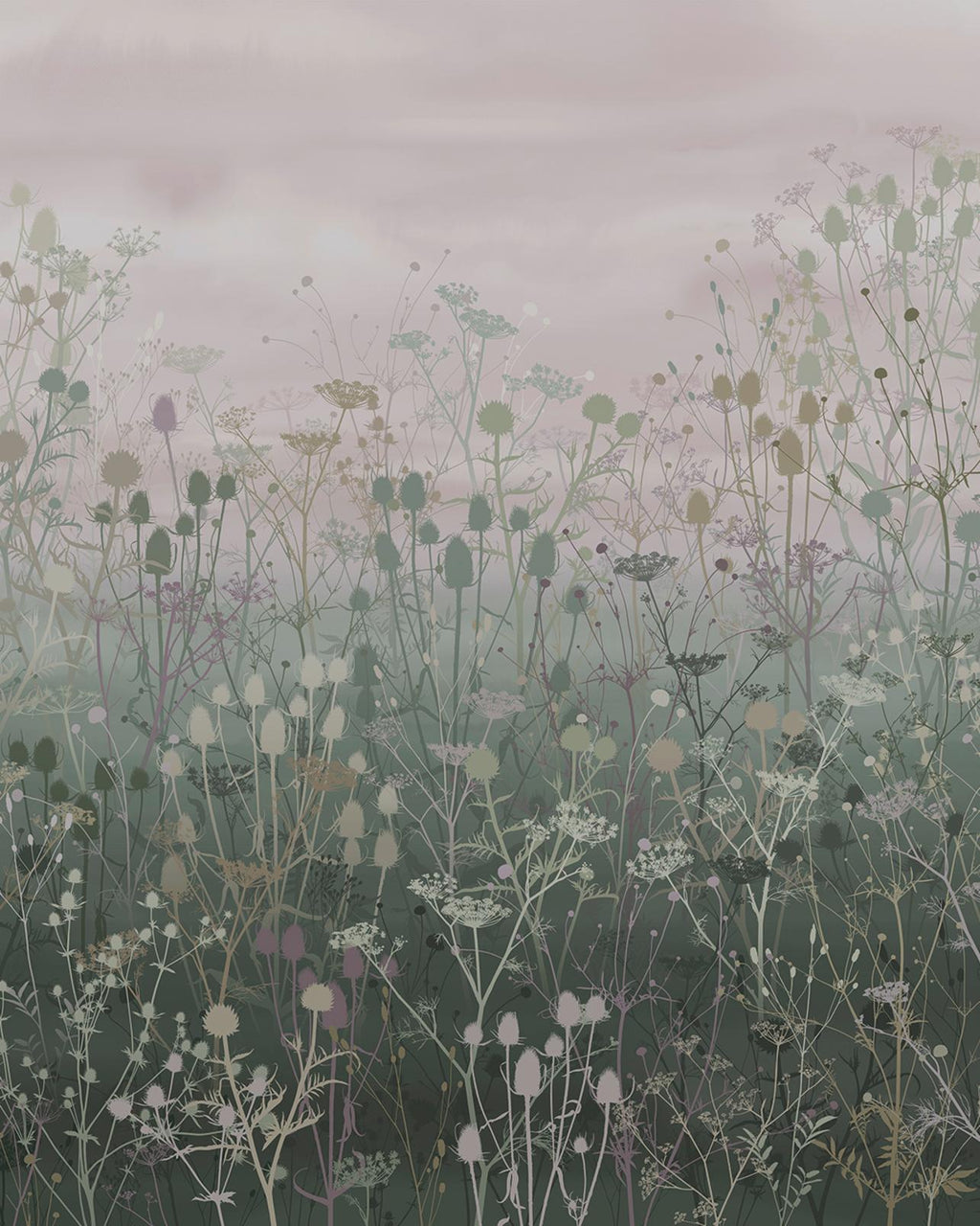 Tania's Garden Heather Bespoke Mural by Clarissa Hulse