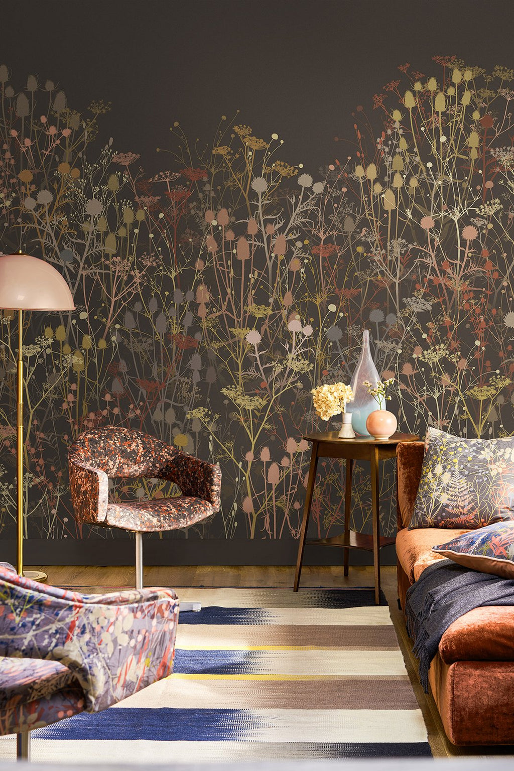 Tania's Garden Cocoa Bespoke Mural by Clarissa Hulse