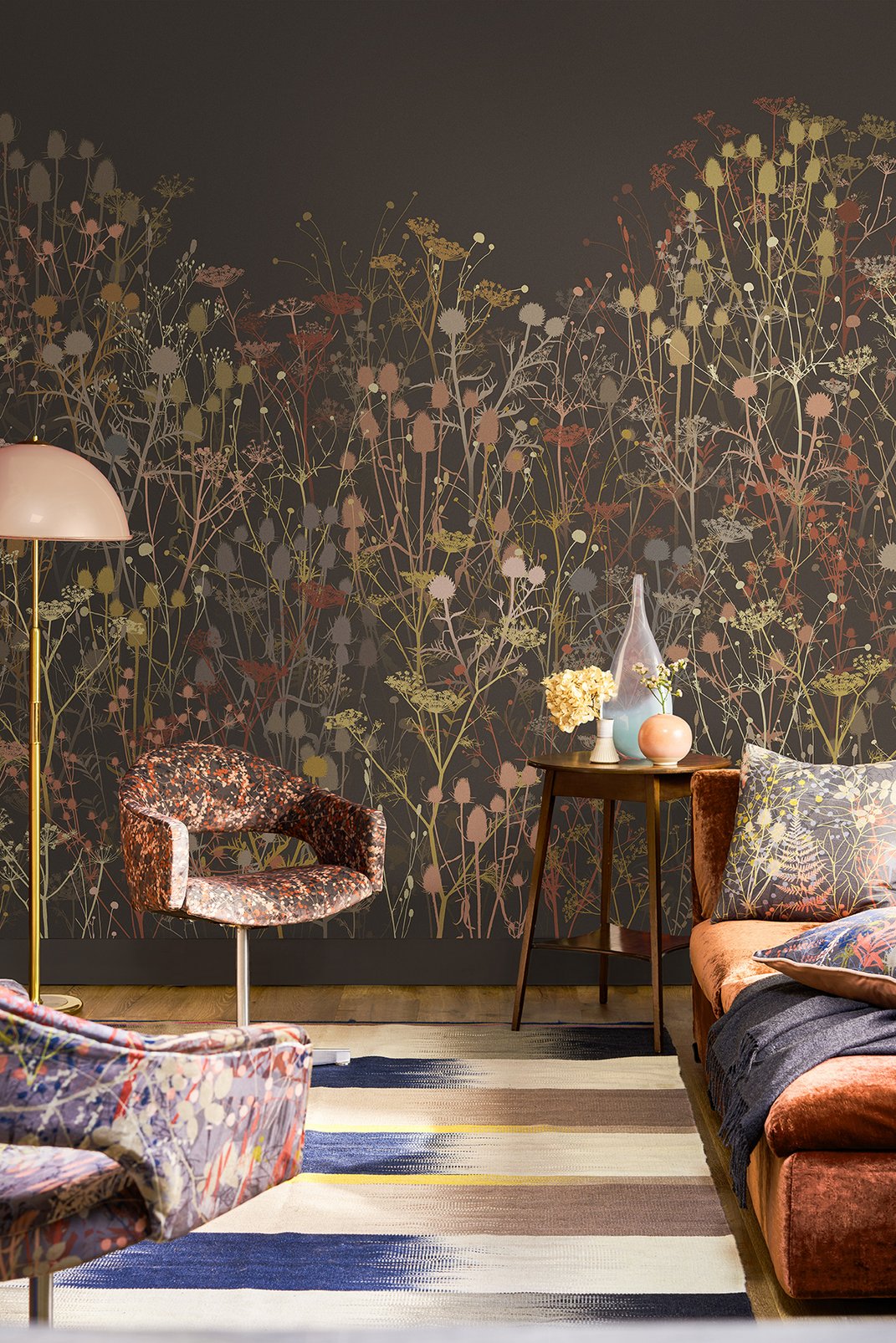 Tania's Garden Cocoa Bespoke Mural by Clarissa Hulse